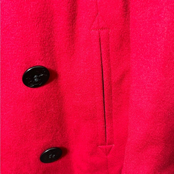 Talbots Red Wool Double Breasted Coat Size 4 - Picture 3 of 8